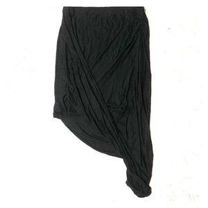 Express High-Low Black Cotton Skirt